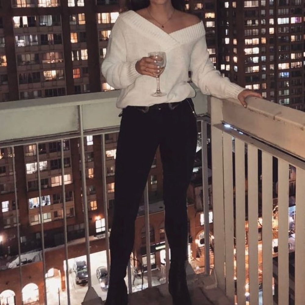 Chunky white sweater